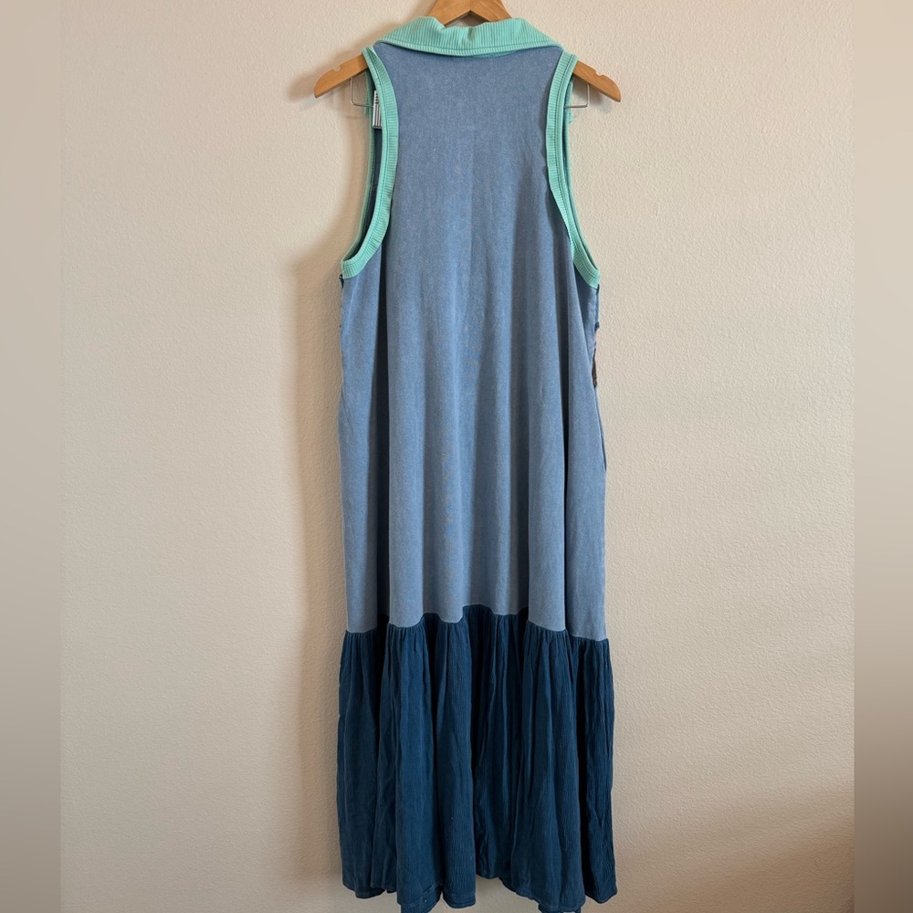 Oli & Hali Blue Washed Sleeveless Maxi Dress - Picture 10 of 16